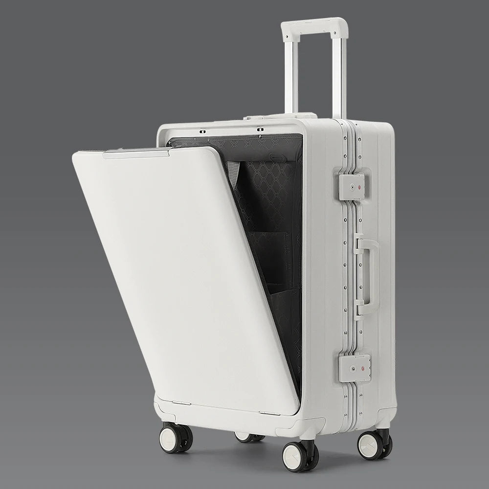Front-Opening Carry-On Spinner with Laptop Compartment