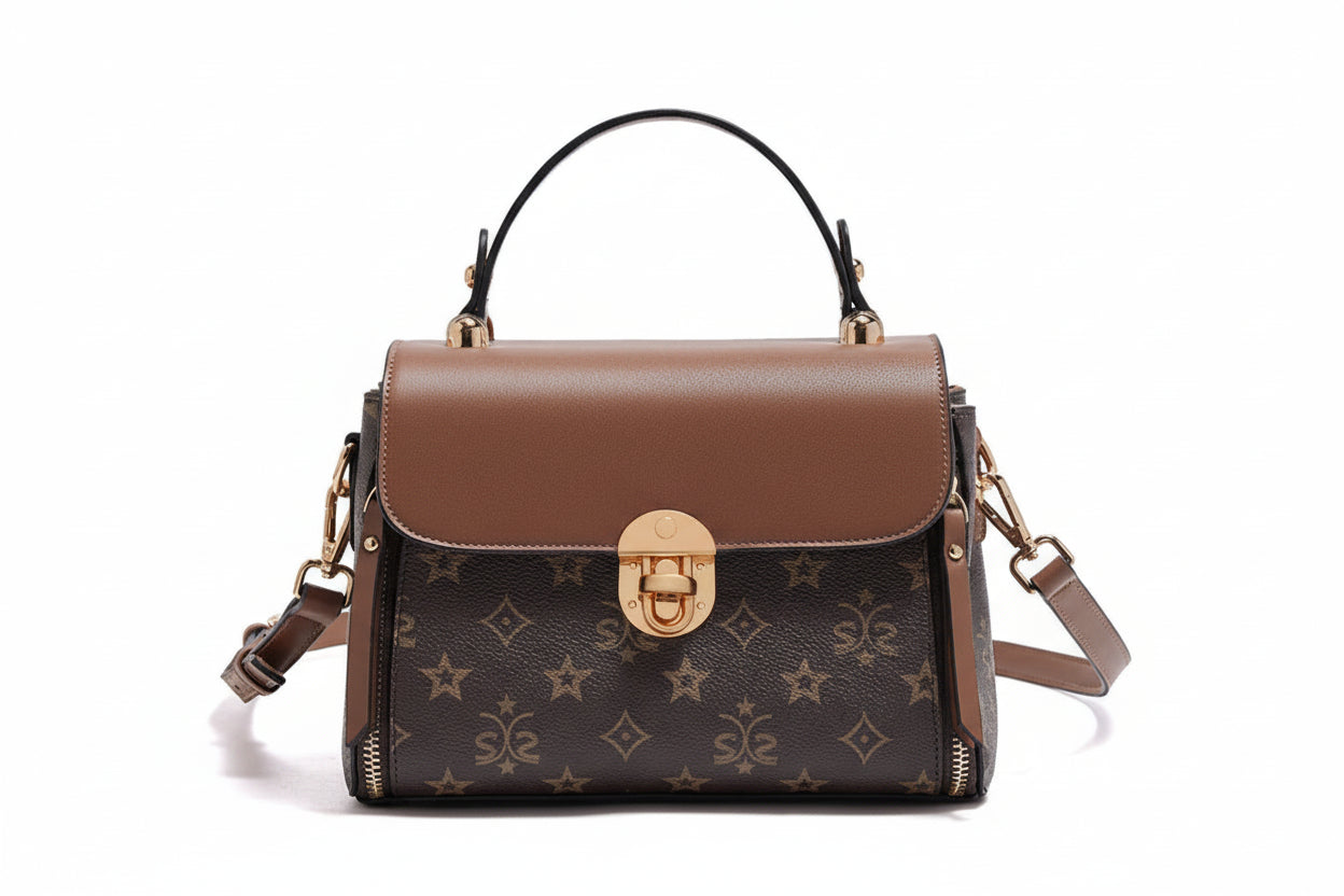 Vintage Signature Plaid Tote Bag - Luxury Shoulder Handbag