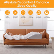 8-Inch Leg Elevating Pillow - Memory Foam Wedge for Side Sleeping & Rest