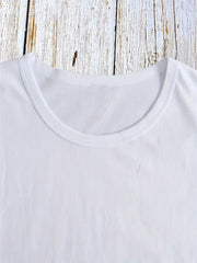 Breathable Stretch Fabric Round Casual T Shirts Accessory | OWNLUXE