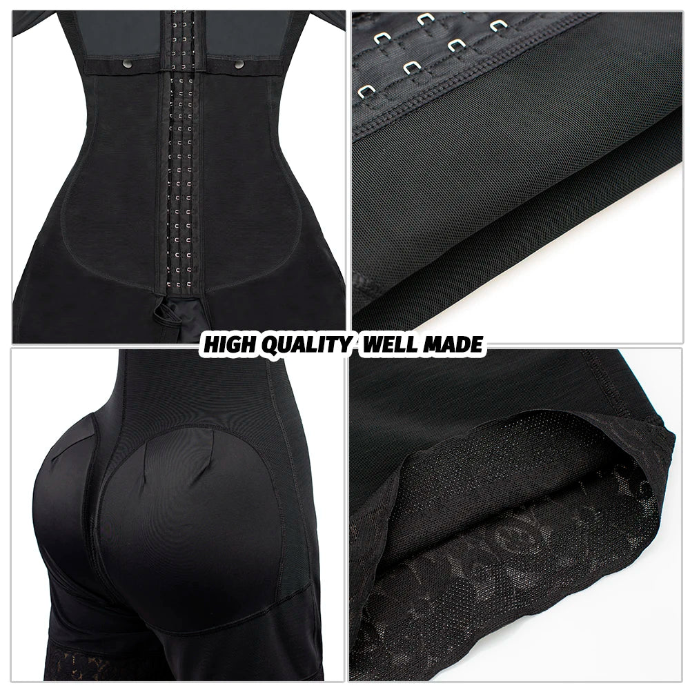 Full Body Shapewear Bodysuit with Lace - Firm Control Tummy Slimming | OWNLUXE