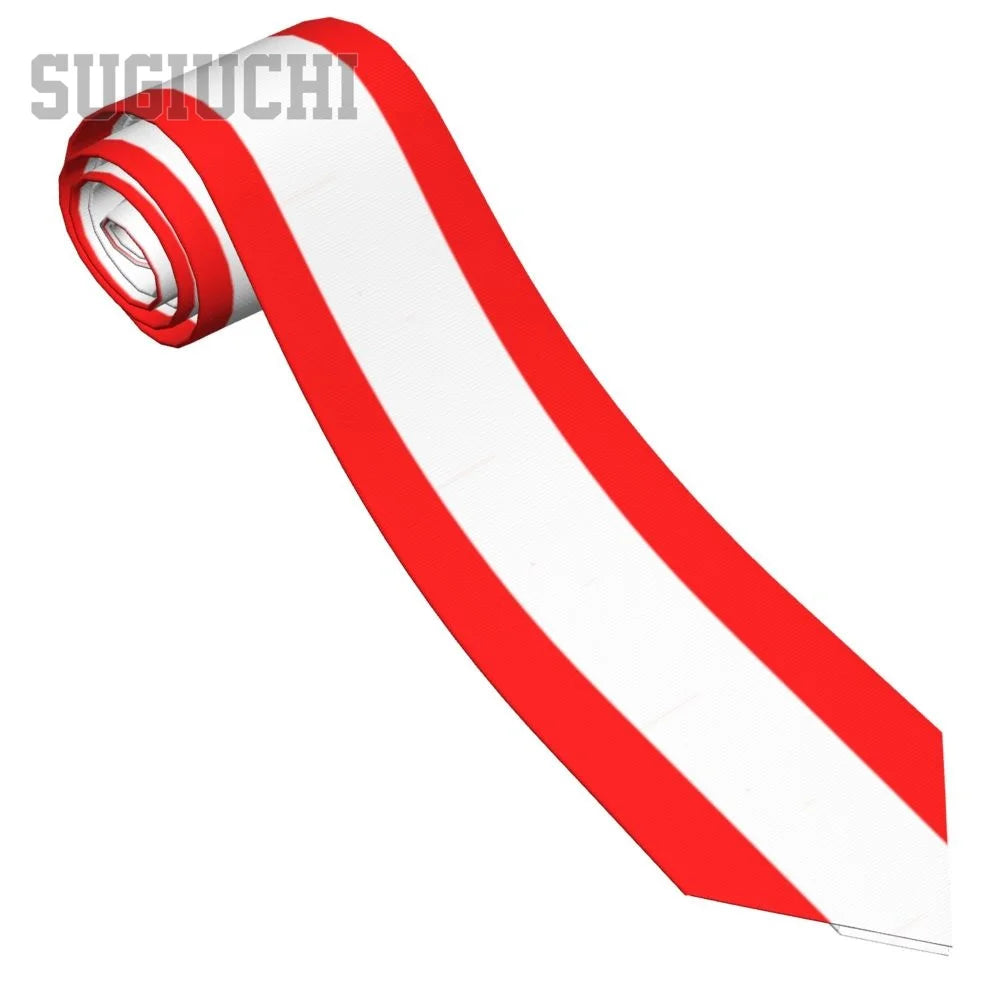 Canada Flag Emblem Neck Tie – Slim Plaid Tie for Wedding, Business & Canada Day