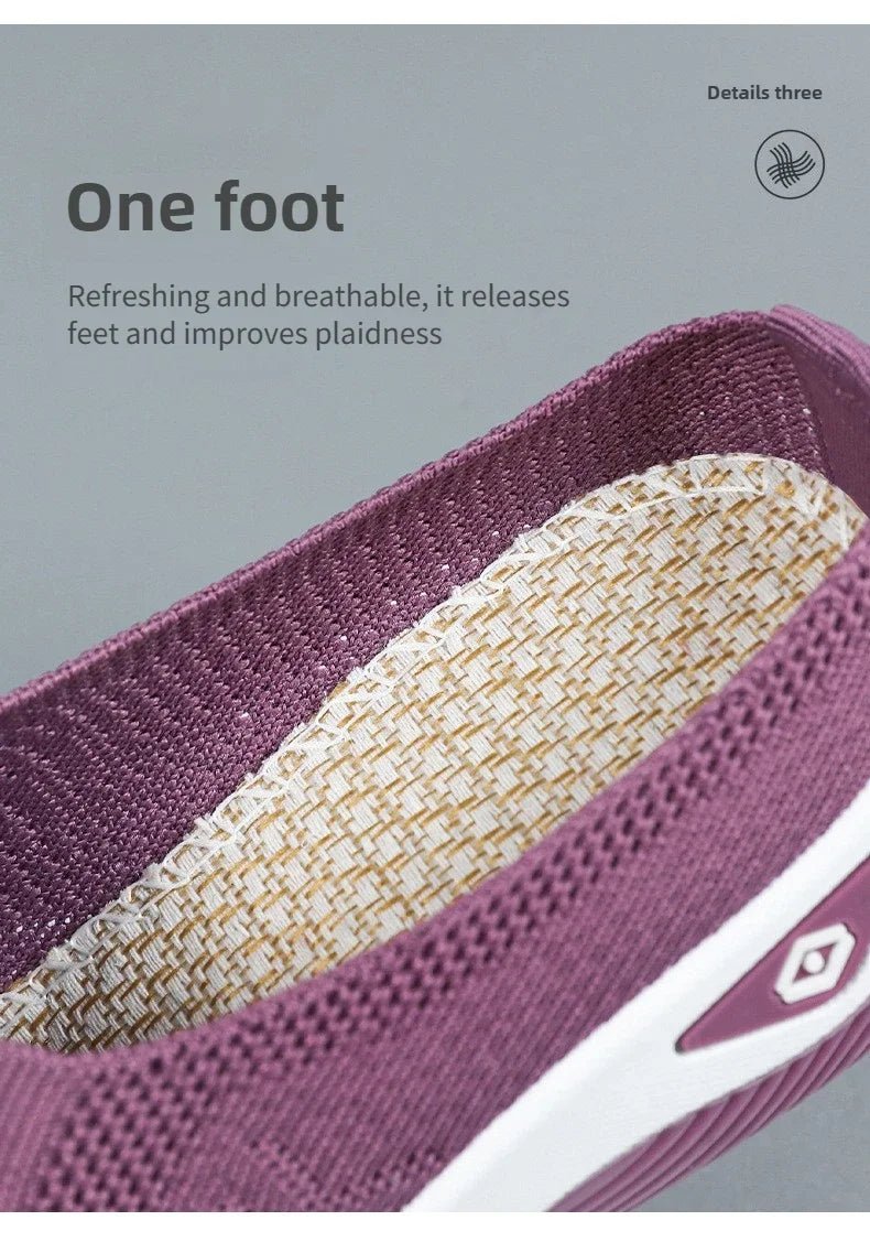 Breathable Mesh Slip‑On Flats – Lightweight Everyday Shoes