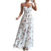 High Waist Floral Dress Date Accessory | OWNLUXE