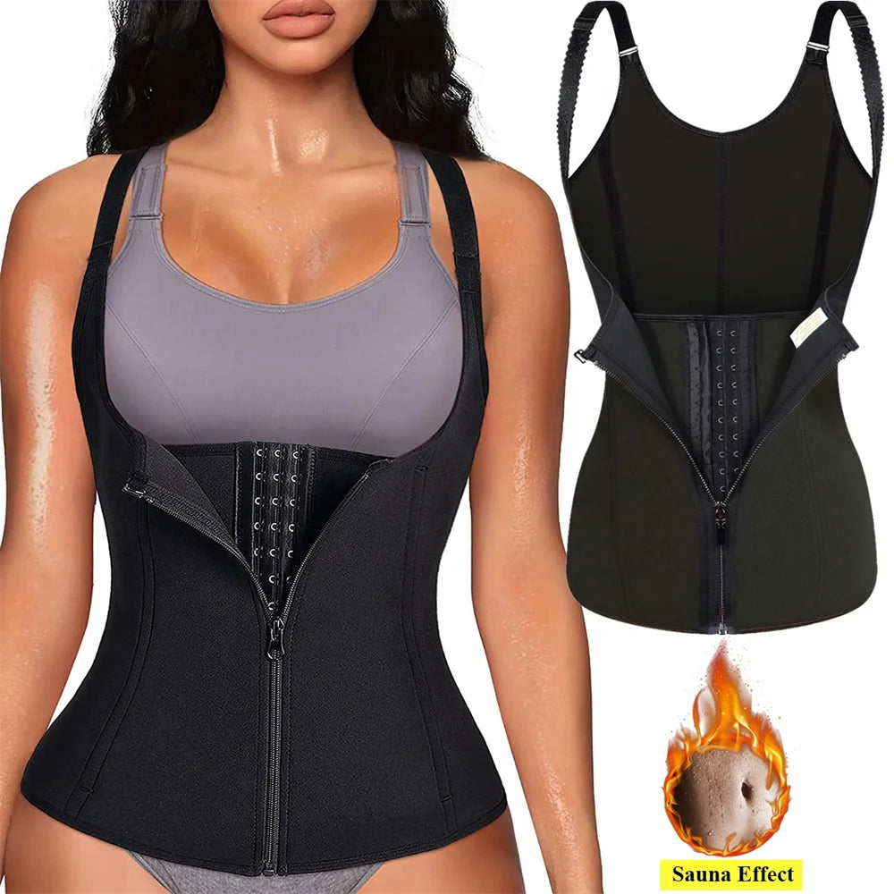 Zip-Up Tummy-Control Sleeveless Tank Top | OWNLUXE