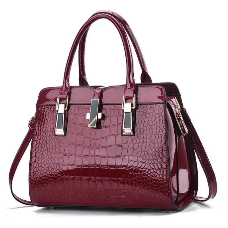 Large Capacity Square Tote Bag - Casual PU Leather Shoulder Bag | OWNLUXE