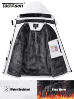 Load image into Gallery viewer, TACVASEN Winter Fleece Lined Hooded Parka Jacket Womens Ski Snowboard Warm Coats Waterproof 5 Zipper Pockets Windbreaker Outwear
