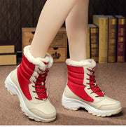 Chic Mid-Calf Winter Platform Boots with Plush Lining