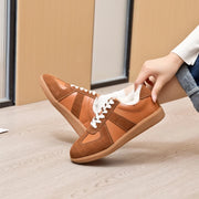 Women's Round Toe Leather Sneakers – Shop at OWNLUXE