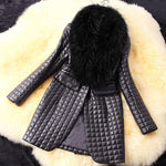 Load image into Gallery viewer, Women’s Winter Faux Leather Fur Long Sleeve Coat Jacket – Casual Streetwear Outerwear
