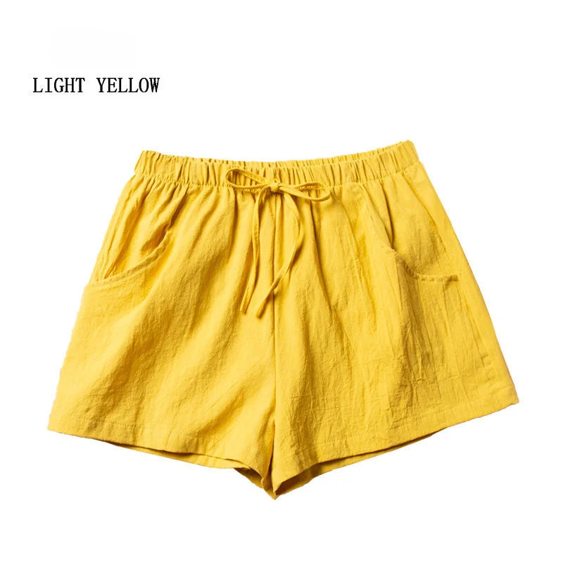 Linen High-Waist Sport Shorts | OWNLUXE