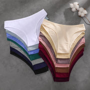Women's Cotton Low-Rise Briefs 4-Pack | Stripes & Solids | OWNLUXE