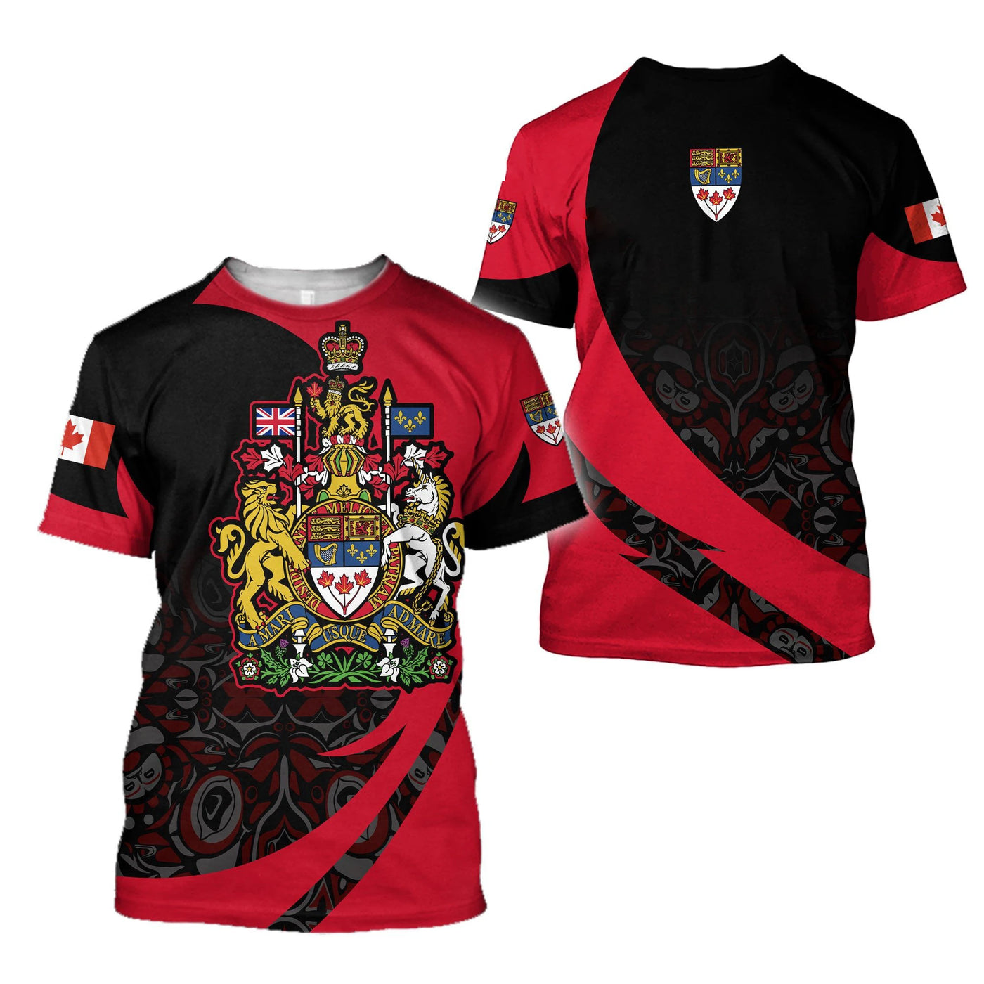 Canada Flag Graphic T-Shirt – 3D Print Oversized Tee | OWNLUXE