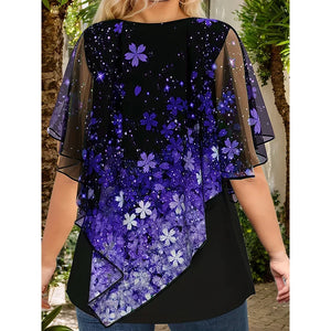 Floral Crew Neck Pullover – Bilingual Title