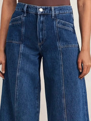 Deep Wide-Leg Denim Pants | OWNLUXE