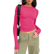 Women's Long Sleeve Crew Neck Slim Fit T-Shirt | OWNLUXE