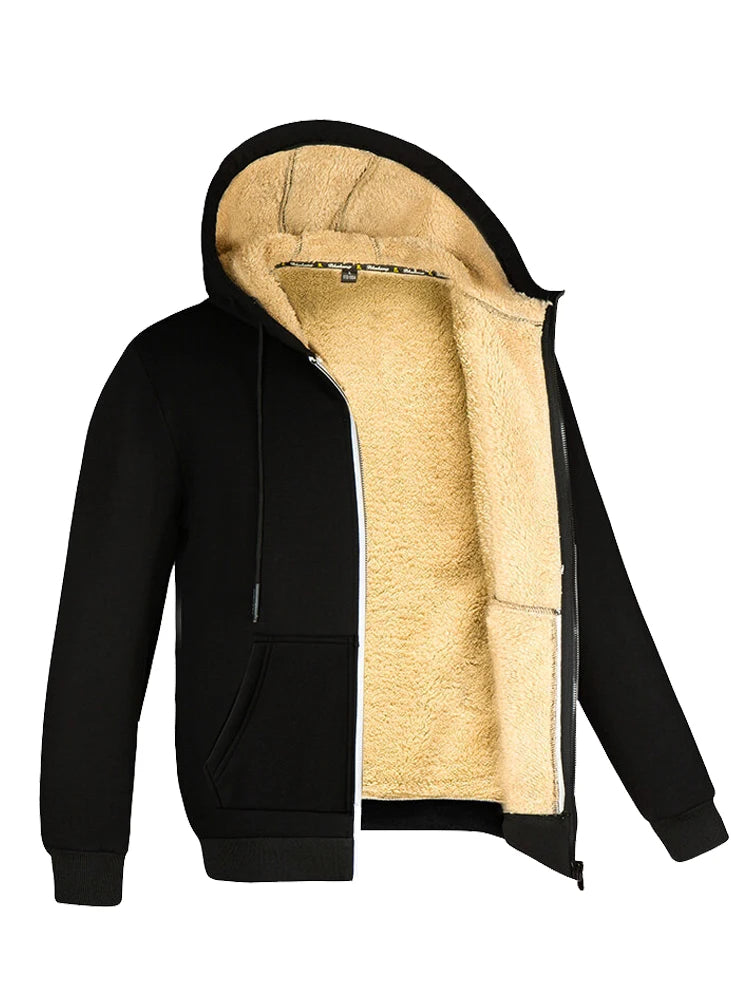 Thick Hooded Winter Jacket - Men's Warm Slim Fit Insulated Coat