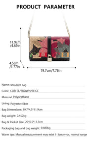 CH Letter Printed Premium PU Leather Shoulder Bag | OWNLUXE