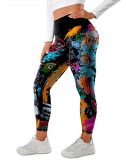 Seamless High-waisted Nude Felling Printed Pants Women's | OWNLUXE
