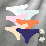 Women's Seamless Cotton Thongs 6-Pack | Low-Rise G-String | OWNLUXE