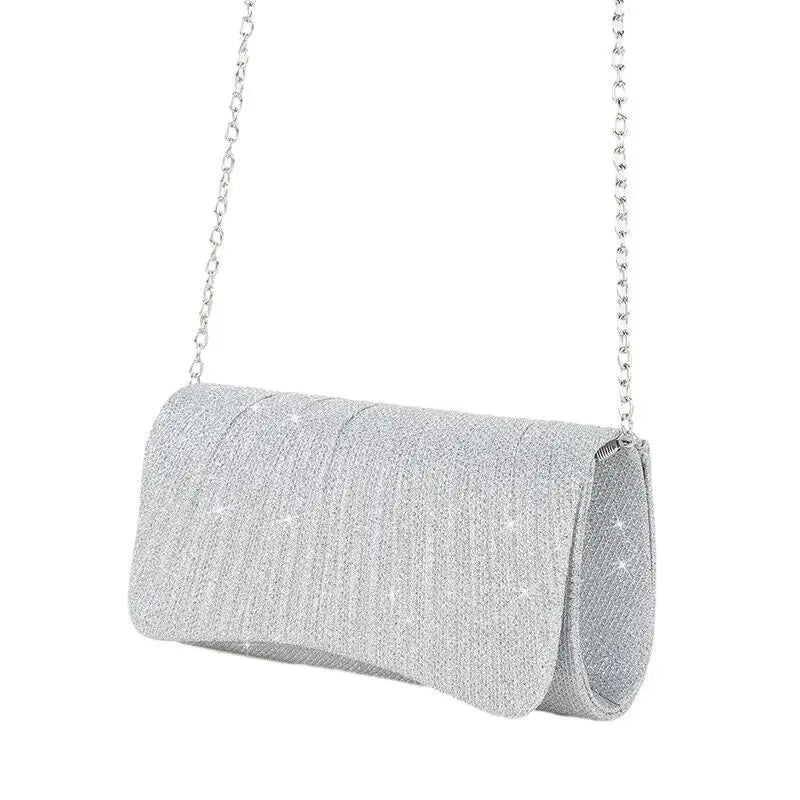Pleated Evening Clutch Bag – Elegant Party Style | Pochette de Soirée Plissée – Style Élégant pour Soirée
