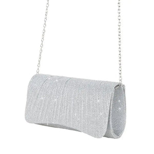 Pleated Evening Clutch Bag – Elegant Party Style | Pochette de Soirée Plissée – Style Élégant pour Soirée