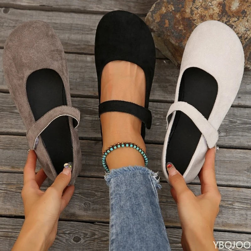 Women's Round Toe Retro Flats – Shop at OWNLUXE