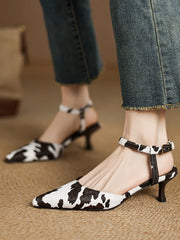 Cross-Tied Ankle-Strap Heeled Sandals – 5cm Slim Heel Summer Shoes