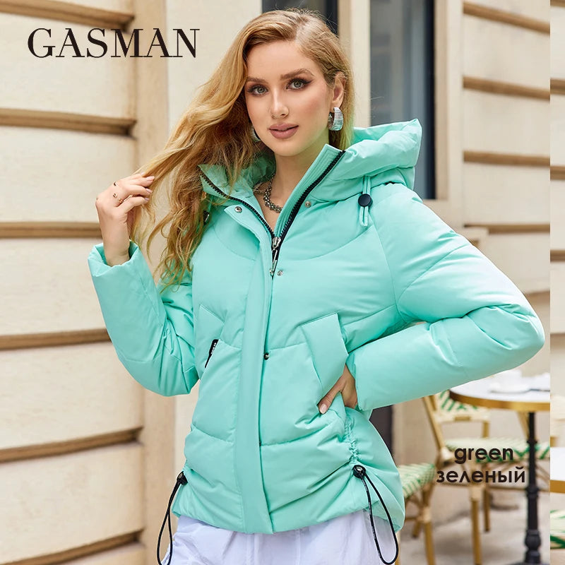 Women's Hooded Puffer Jacket (Black) | OWNLUXE