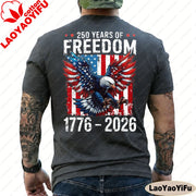 250 Years of Freedom 1776–2026 Patriotic Bald Eagle T-Shirt | OWNLUXE