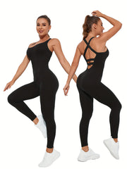 Women’s Seamless Tummy Control Bodysuit with Crisscross Back