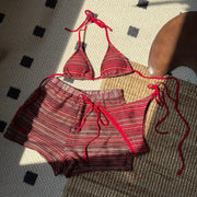 Halter Striped Bikini | OWNLUXE