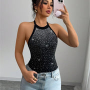 Rhinestone Backless Dress | OWNLUXE
