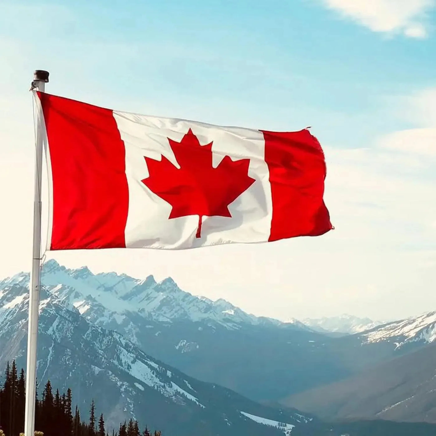 Canadian Flag Hanging Banner 35.4" × 59" SUPER‑TEX