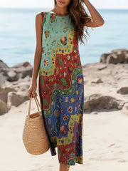 Round-Neck Maxi Dress | OWNLUXE