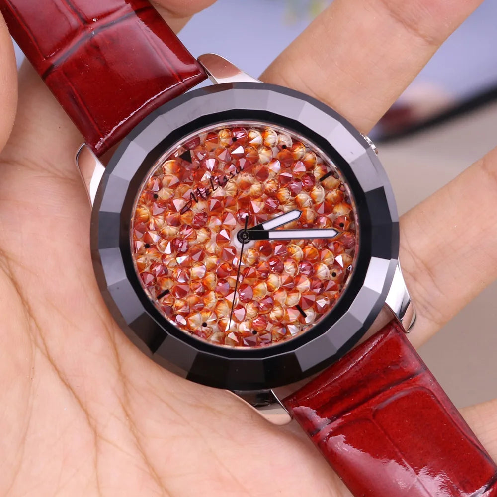 Leather Strap Quartz Watch - Minimalist Water-Resistant Wristwatch