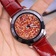 Leather Strap Quartz Watch - Minimalist Water-Resistant Wristwatch