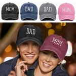 Load image into Gallery viewer, Mom and Dad letter embroidered baseball cap washed retro duckbill cap Father&#39;s Day Mother&#39;s Day best gift
