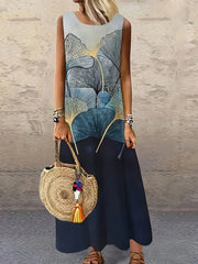Round-Neck Maxi Dress | OWNLUXE