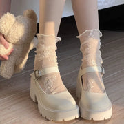 Floral Print Lace Mesh Socks | OWNLUXE