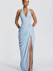 Backless Maxi Pleated Dress | OWNLUXE