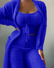 Three-Piece Velvet Pajama Set – Shop at OWNLUXE
