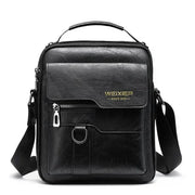 Unisex PU Leather Messenger Bag – Business Crossbody with Laptop Compartment