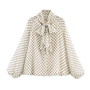 Women's Long Sleeve Top (Creamy-White) | OWNLUXE