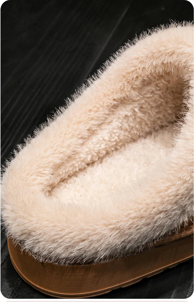 Plush Winter Home Slippers – Unisex Warm Indoor & Outdoor Shoes