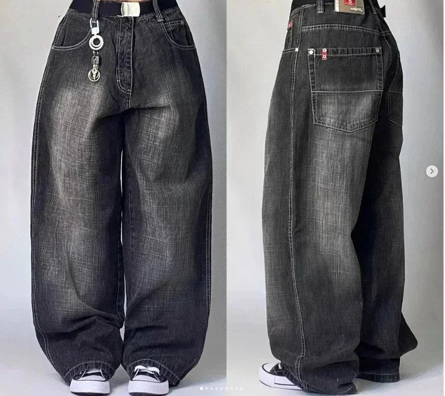 2026 American Trend Straight Jeans - Hip Hop Wide Leg Unisex