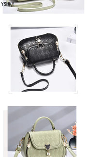 Genuine Leather Tote Bag - Bow Detail Bucket Bag