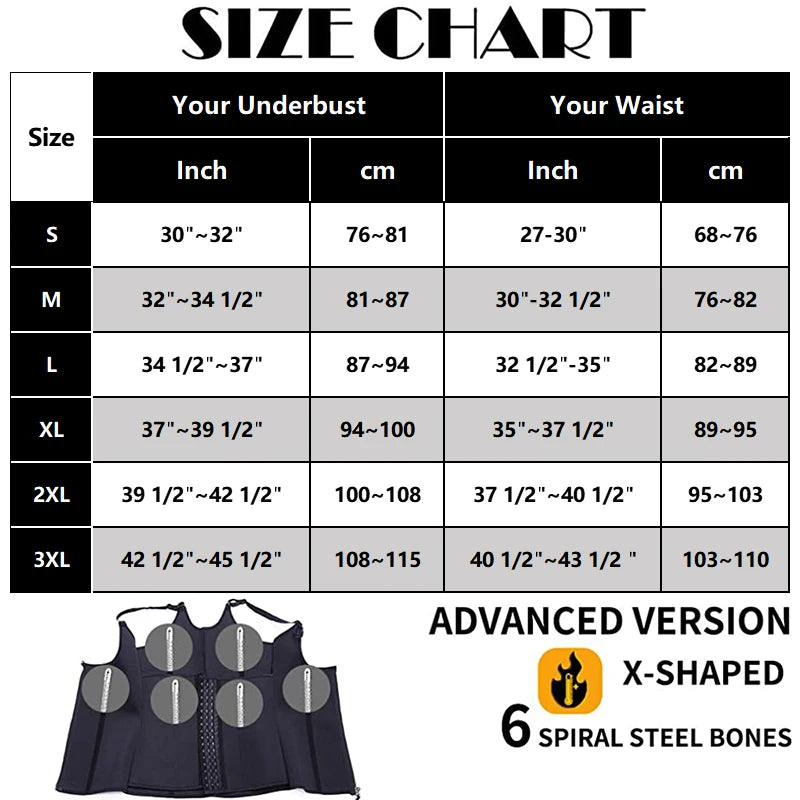 Women Waist Trainer Vest with Zipper & Sauna Effect