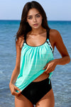 Print Swimwear Two-Piece Beach Tankini Set | OWNLUXE