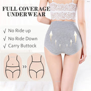 Women's High-Waist Tummy Control Cotton Briefs | Full Coverage | OWNLUXE